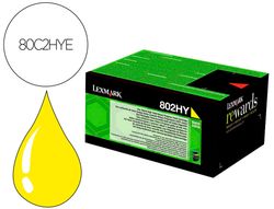 Toner laser lexmark 80c2hye amarillo 3000 paginas