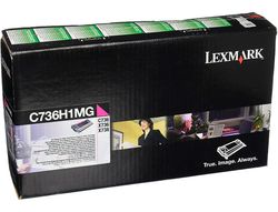 Toner laser lexmark c736h1mg magenta 10000 paginas