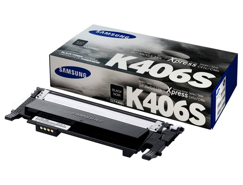 Toner láser original Samsung CLT-C406S cian