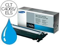 Toner láser original Samsung CLT-C406S cian