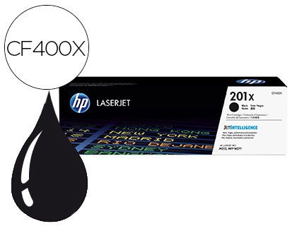 Toner laserjet original HP 201X alta capacidad negro CF400X