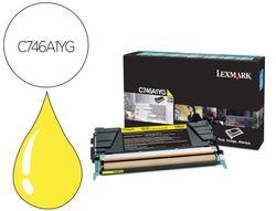 Toner lexmark laser c746a1yg c746 / c748 amarillo 7000 paginas