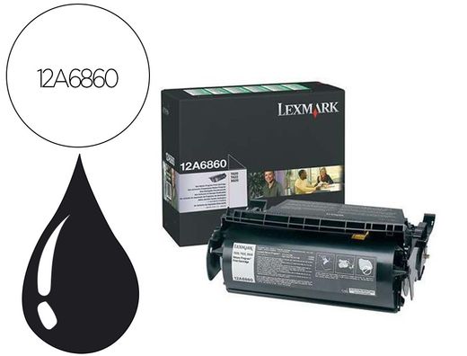 Toner lexmark laser t620 / t622 12a6860 negro 10000 paginas