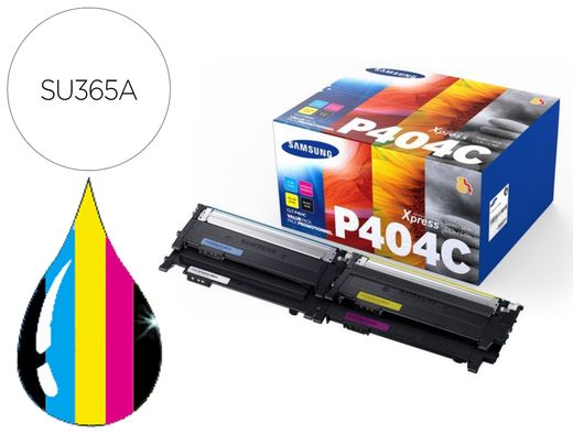 Toner samsung p404c sl c430w / c480 / c480fn / c480fw / c480w pack magenta cian amarillo y negro 1.000 pag