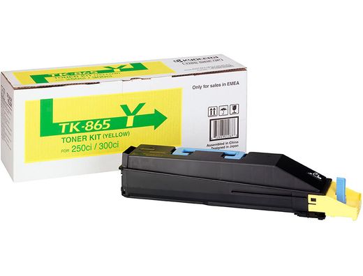 Toner tk865y kyocera -mita copiadora amarillo taskalfa 200ci / 300ci 12.000 paginas