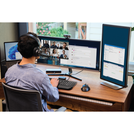 Trackball inalámbrico TB450 ProFit® Ergo Kensington, negro y azul