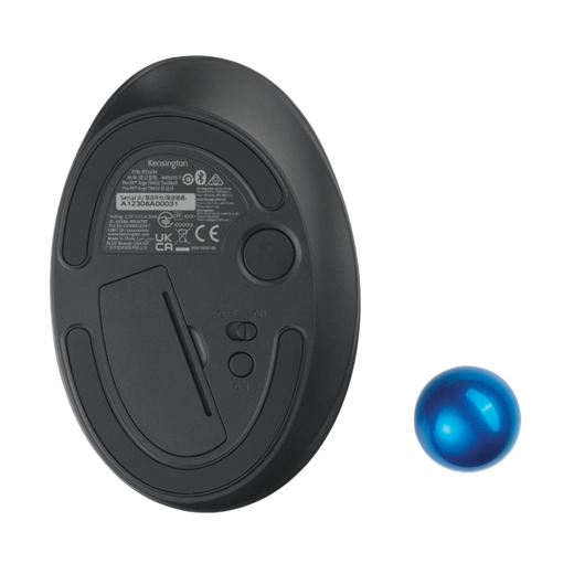 Trackball inalámbrico TB450 ProFit® Ergo Kensington, negro y azul