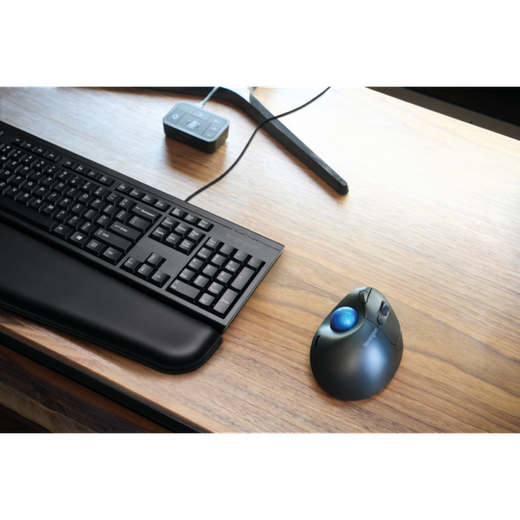 Trackball inalámbrico TB450 ProFit® Ergo Kensington, negro y azul