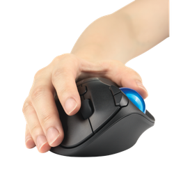 Trackball inalámbrico TB450 ProFit® Ergo Kensington, negro y azul
