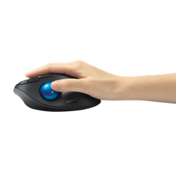 Trackball inalámbrico TB450 ProFit® Ergo Kensington, negro y azul