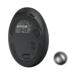 Trackball inalámbrico TB550 ProFit® Ergo Kensington, batería recargable, negro y plata