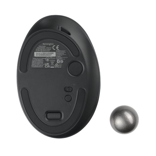 Trackball inalámbrico TB550 ProFit® Ergo Kensington, batería recargable, negro y plata
