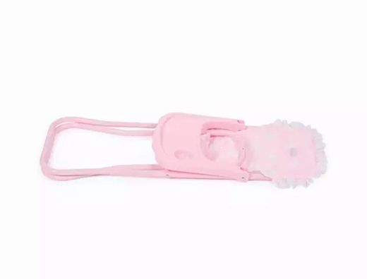 Trona con bandeja carlota color rosa 330x260x600 mm