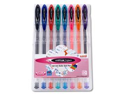 UNIBALL Estuche de 8 Roller UM-120 1 mm. colores basicos surtidos UM1208C00