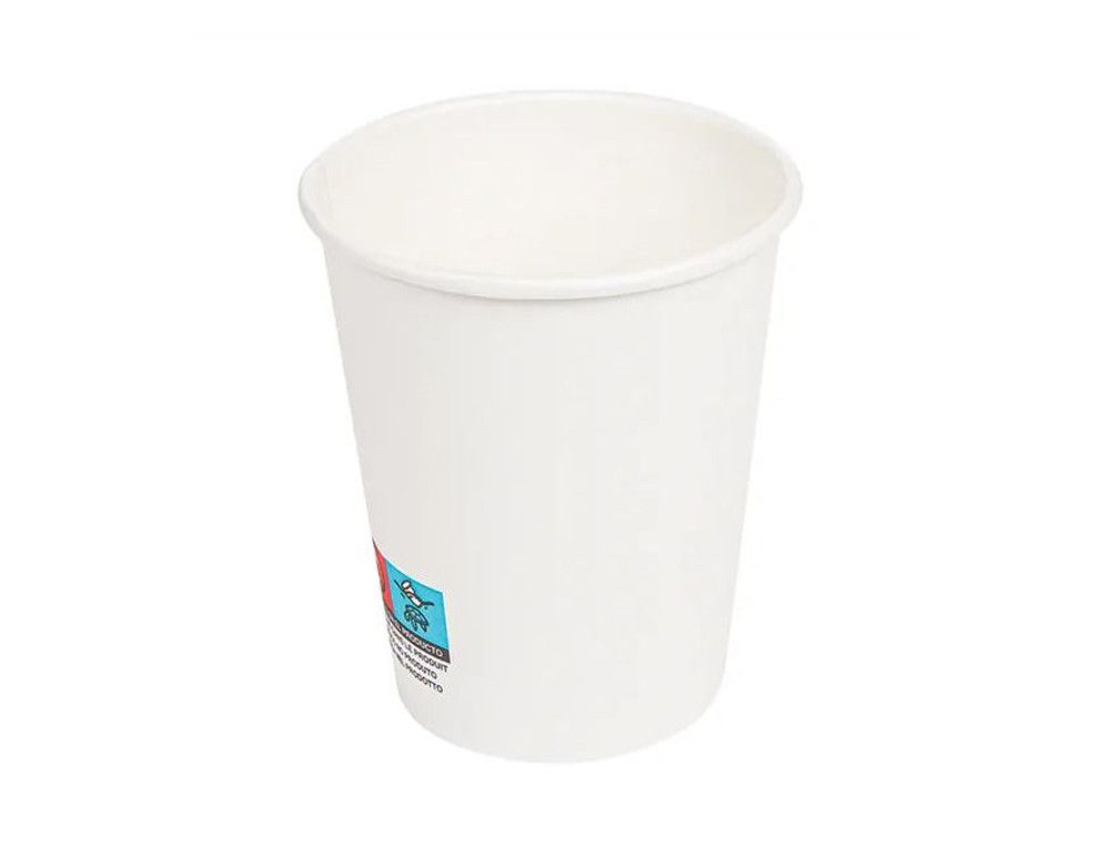 Vaso de papel blanco bunzl reciclable pefc 190 ml apto bebidas frias y calientes paquete de 50 unidades