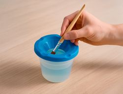 Vaso limpiapinceles liderpapel de plastico 8x8,5 cm