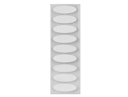 Velcro autoadhesivo ovalado liderpapel blanco 35x12 mm blister de 18 unidades