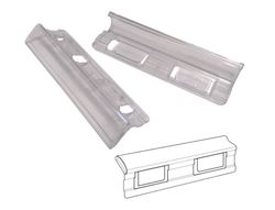 Visor de cristal gio corto cristal transparente 8,5x1,5 cm