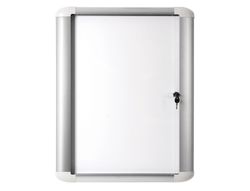 Vitrina de anuncio bi-office magnetica 816x688 mm para exterior con marco de aluminio y cerradura