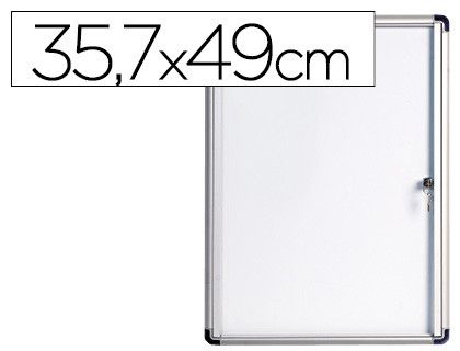 Vitrina de anuncios bi-office fondo magnetico extraplana de interior 357x490 mm