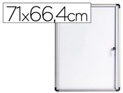 Vitrina de anuncios bi-office fondo magnetico extraplana de interior 710x664 mm