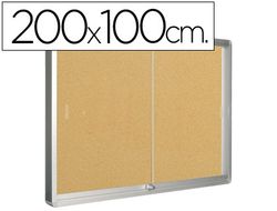 Vitrina de anuncios q-connect marco de aluminio 1000 x 2000 mm