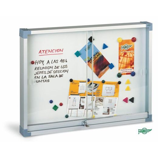 Vitrina magnética con puerta de metacrilato 60x80cm Faibo