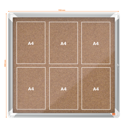 Vitrina NOBO Premium Plus de fondo de corcho 6 x hojas A4