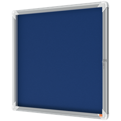 Vitrina NOBO Premium Plus de fondo de fieltro 6xA4, azul