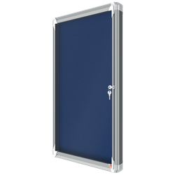 Vitrina NOBO Premium Plus de fondo de fieltro 6xA4, azul