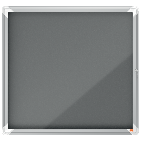 Vitrina NOBO Premium Plus de fondo de fieltro 6xA4, gris
