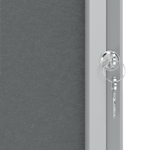 Vitrina NOBO Premium Plus de fondo de fieltro 6xA4, gris