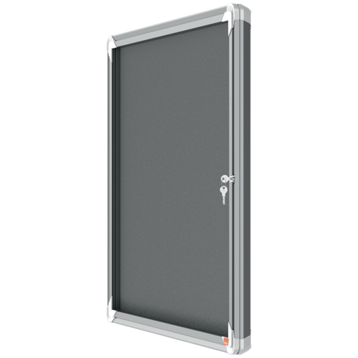 Vitrina NOBO Premium Plus de fondo de fieltro 6xA4, gris