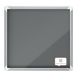 Vitrina NOBO Premium Plus de fondo de fieltro 6xA4, gris