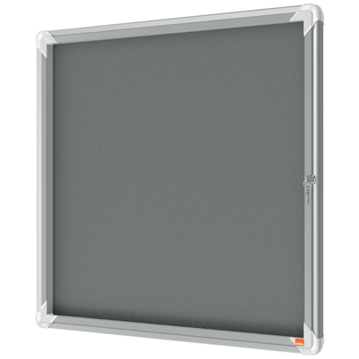 Vitrina NOBO Premium Plus de fondo de fieltro 6xA4, gris