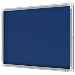 Vitrina NOBO Premium Plus de fondo de fieltro 8xA4, azul