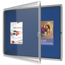 Vitrina NOBO Premium Plus de fondo de fieltro 8xA4, azul