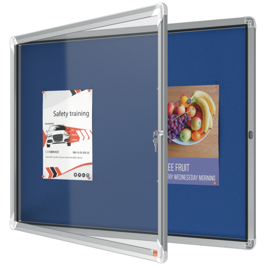 Vitrina NOBO Premium Plus de fondo de fieltro 8xA4, azul
