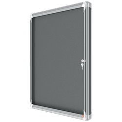 Vitrina NOBO Premium Plus de fondo de fieltro 8xA4, gris