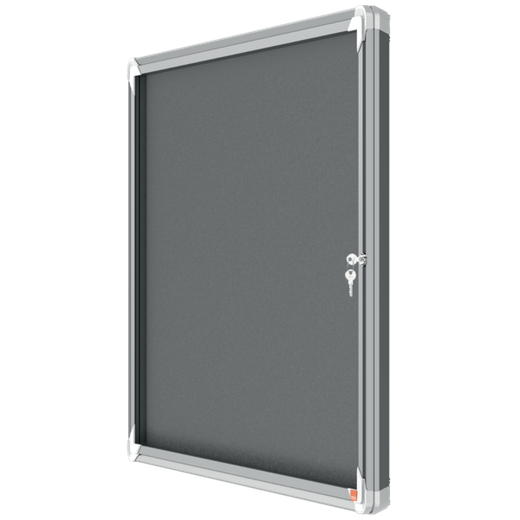 Vitrina NOBO Premium Plus de fondo de fieltro 8xA4, gris