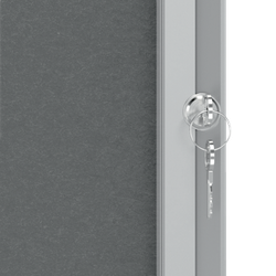 Vitrina NOBO Premium Plus de fondo de fieltro 8xA4, gris