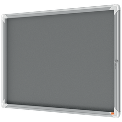 Vitrina NOBO Premium Plus de fondo de fieltro 8xA4, gris