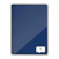 Vitrina NOBO Premium Plus de fondo de fieltro 9xA4, azul