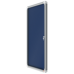 Vitrina NOBO Premium Plus de fondo de fieltro 9xA4, azul