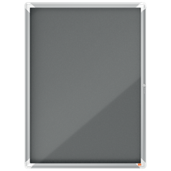 Vitrina NOBO Premium Plus de fondo de fieltro 9xA4, gris