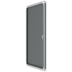 Vitrina NOBO Premium Plus de fondo de fieltro 9xA4, gris