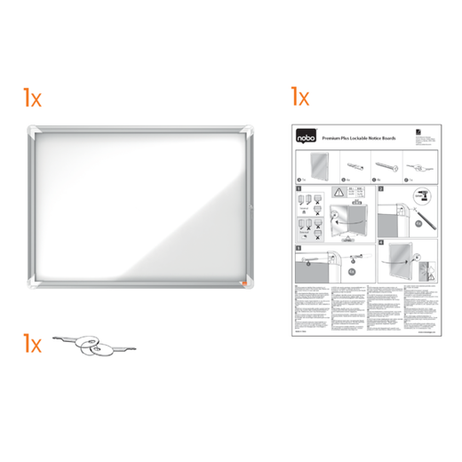Vitrina NOBO Premium Plus de fondo magnético 9 x hojas A4