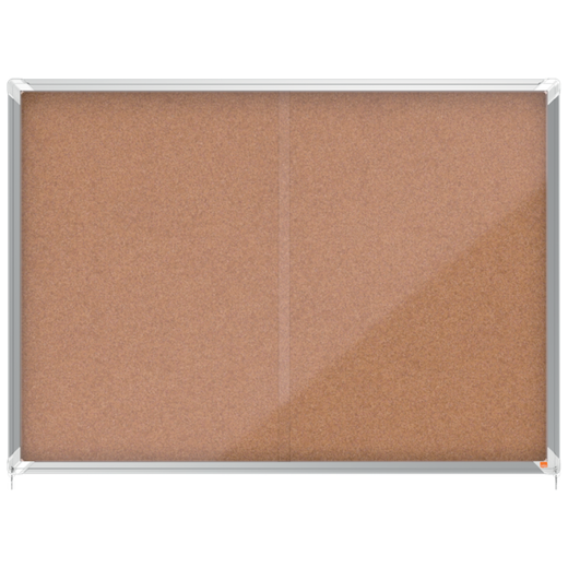 Vitrina NOBO Premium Plus de puerta corredera fondo de corcho 18 x A4 hojas