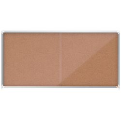 Vitrina NOBO Premium Plus de puerta corredera fondo de corcho 27 x A4 hojas