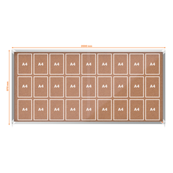 Vitrina NOBO Premium Plus de puerta corredera fondo de corcho 27 x A4 hojas